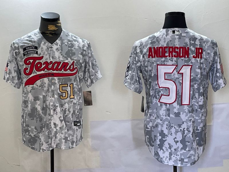 Men Houston Texans 51 Anderson jr Nike Arctic Camo 2024 Salute to Service Limited NFL Jersey style 2
